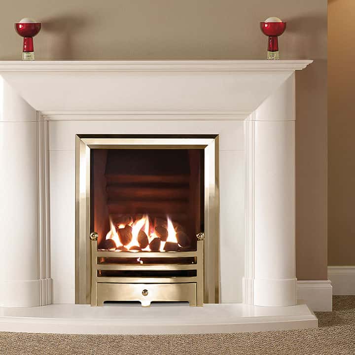 Burrell suite with inset gas fire