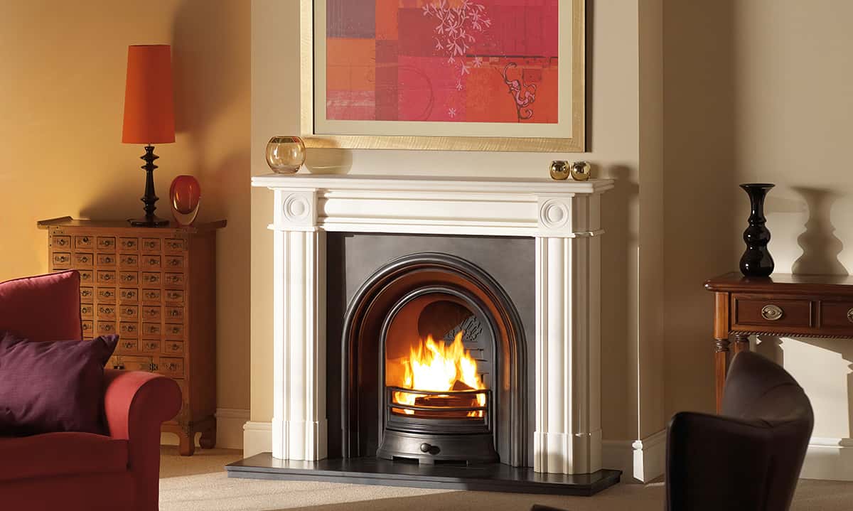 Regent limestone surround with arched insert